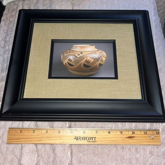 Nampeyo Hopi-Tewa Jar - Cool Framed Framed Southwestern Art Postcard - Picture 1 of 9